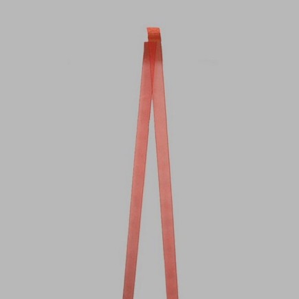 Decoration organza ribbon color red width 15 mm