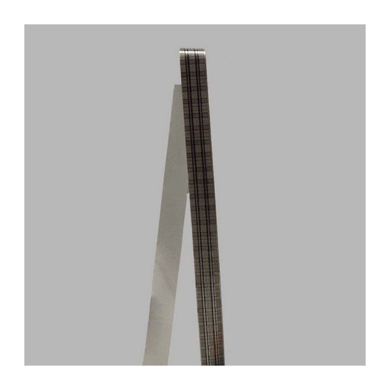 Decoratie lint van stof grijs zilver geblokt design breedte 30 mm Decoratie lint van stof grijs zilver geblokt design breedte 30 mm