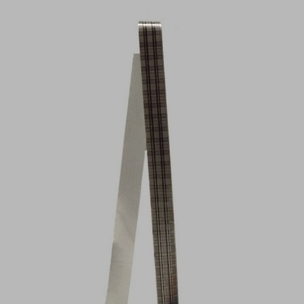 Decoratie lint van stof grijs zilver geblokt design breedte 30 mm