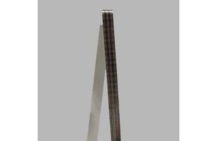 Decoratie lint van stof grijs zilver geblokt design breedte 30 mm