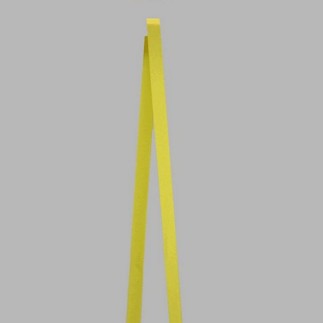 Decoration ribbon of fabric satin color fluor yellow width 15 mm