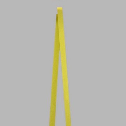 Decoration ruban de tissu satin couleur fluor jaune largeur 15 mm