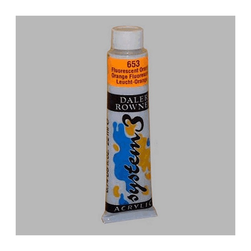 System 3 stencil paint fluorescent light orange contents 22 ml