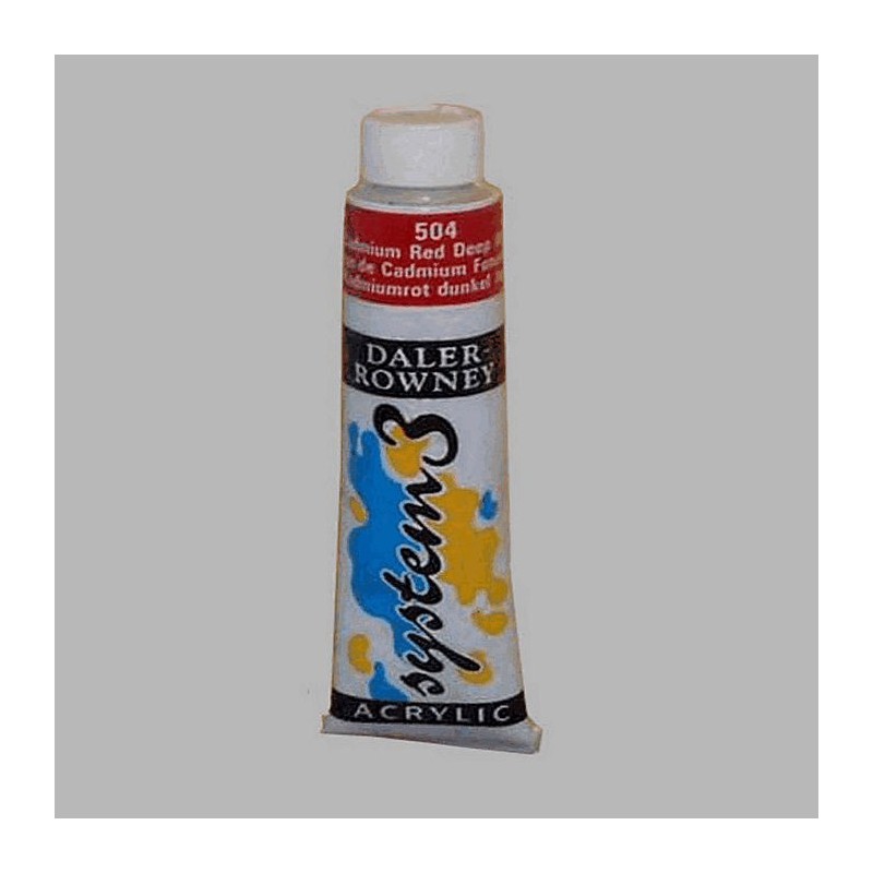 System 3 stencil paint cadmium deep red contents 22 ml