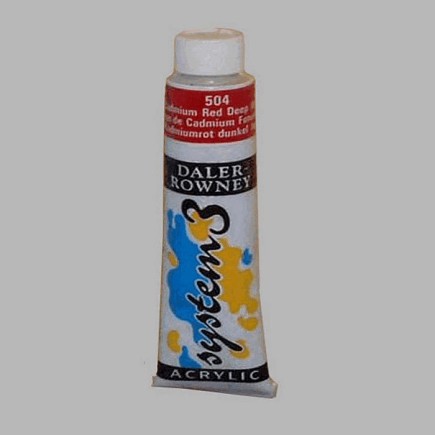 System 3 stencil paint cadmium deep red contents 22 ml