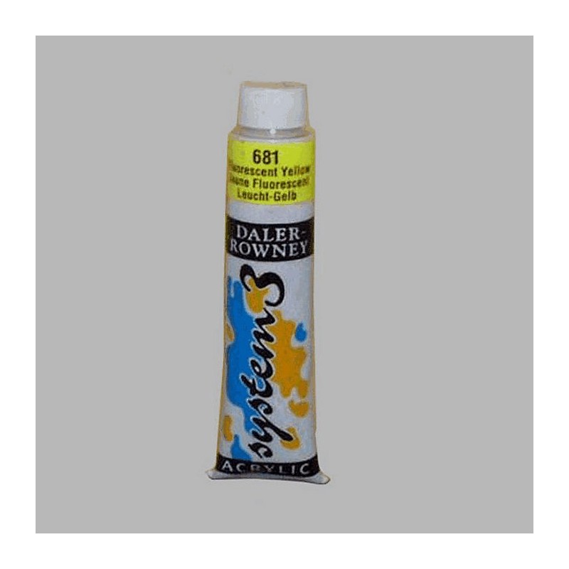 System 3 peinture au pochoir jaune fluorescent contenu 22 ml