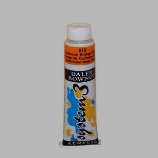 System 3 peinture au pochoir orange de cadmium contenu 22 ml