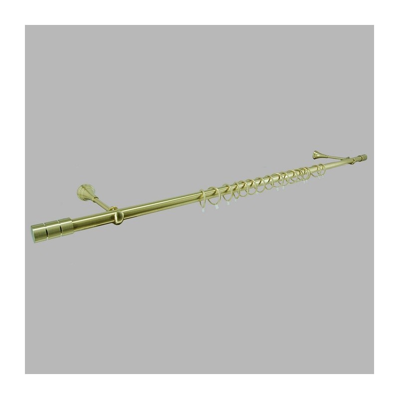 Complete curtain rod 28 mm cylinder brass in different lengths Complete curtain rod 28 mm cylinder brass in different lengths