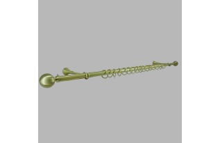 Complete curtain rod 28 mm design ball color brass
