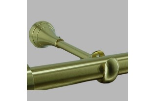 Complete curtain rod 28 mm design ball color brass