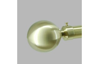 Complete gordijnroede 28 mm design bol kleur messing