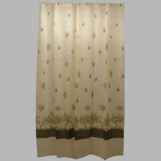 douche gordijn textiel roos groen 200 x 175 cm