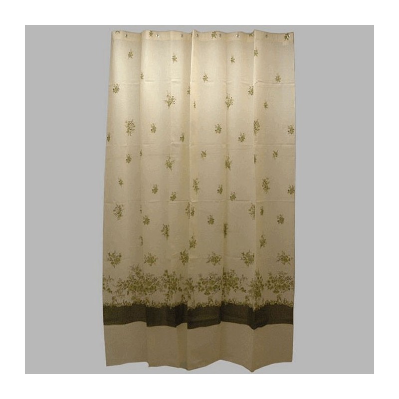 shower curtain fabric rose green 200 x 175 cm