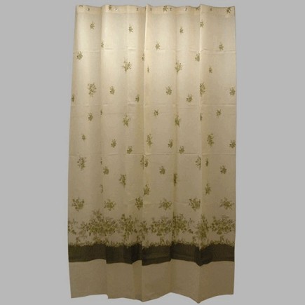 shower curtain fabric rose green 200 x 175 cm