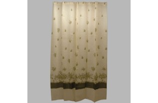 shower curtain fabric rose green 200 x 175 cm