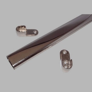 tringle à cintres complet pour accrocher 30 x 15 mm chromé L 90