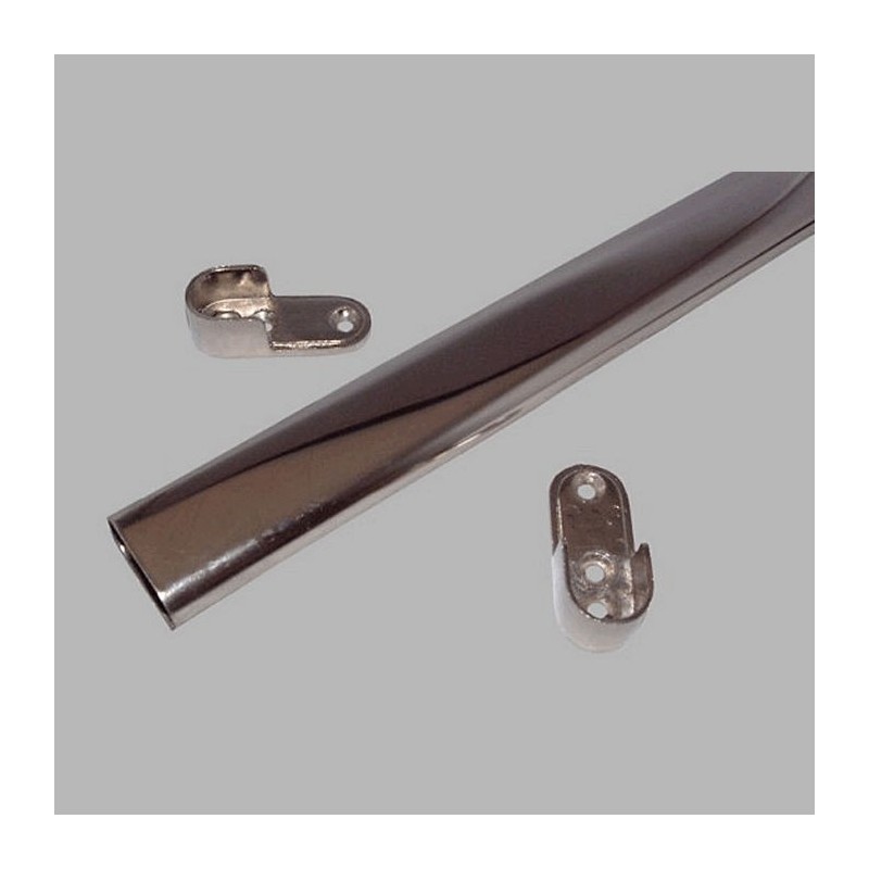 complete closet rod for hanging work 30 x 15 mm chrome L 90 cm