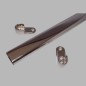 complete closet rod for hanging work 30 x 15 mm chrome L 90 cm