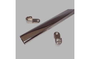 complete closet rod for hanging work 30 x 15 mm chrome L 90 cm