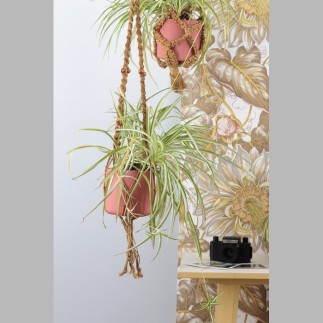 Macramé plantenhanger Monstera 140 cm