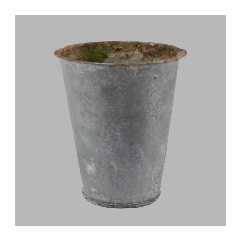 Vintage Zinken Potje – Authentieke Decoratie met Rustieke Charme Vintage Zinken Potje – Authentieke Decoratie met Rustieke Charme