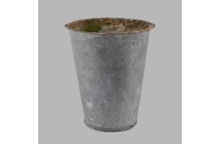 Vintage Zinken Potje – Authentieke Decoratie met Rustieke Charme