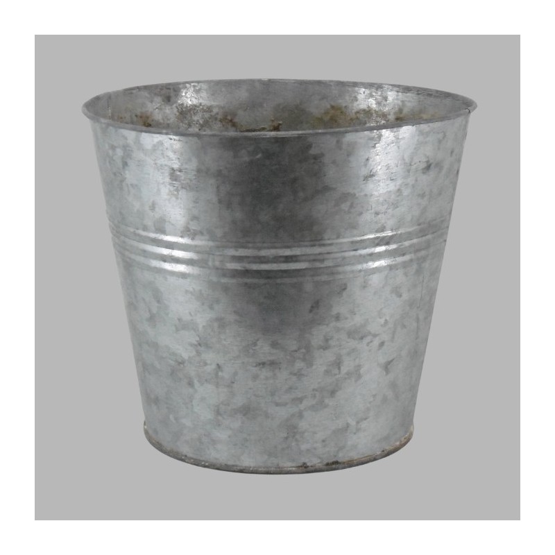 Vintage Zinken Pot – Tijdloze Decoratie met Karakter