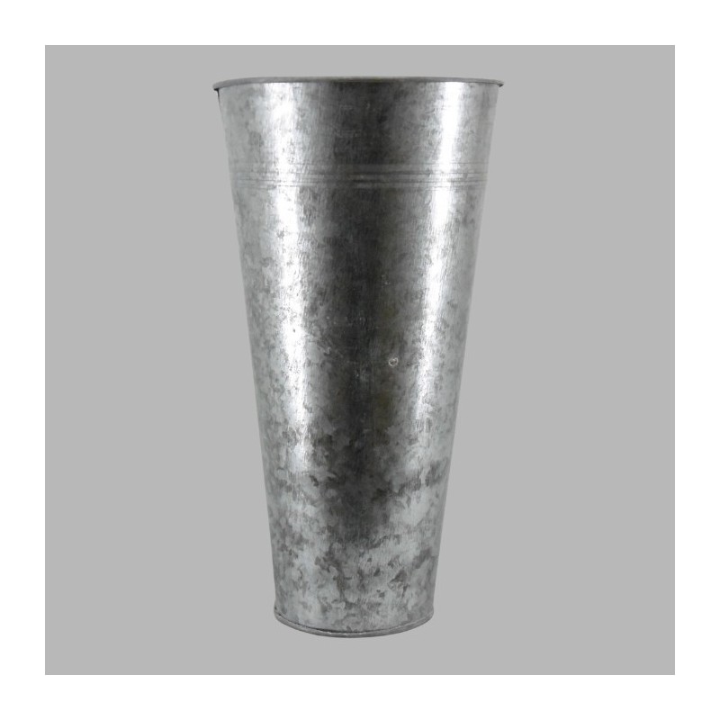 Vintage Zinken Vaas – Tijdloze Sfeer voor Elk Interieur