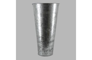 Vintage Zinken Vaas – Tijdloze Sfeer voor Elk Interieur