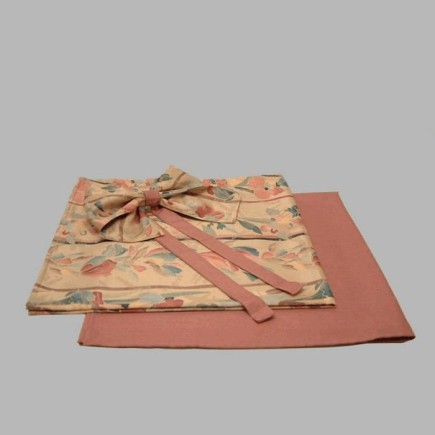 tafelkleed terra cotta kleur set