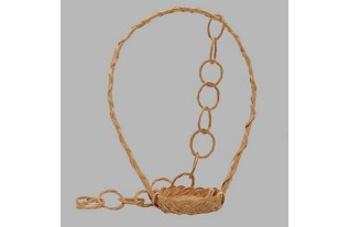 Rieten mand 9 cm ketting van riet