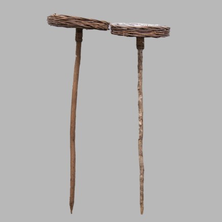 Mand op stok  30 cm  hoogte 100 cm 2 stuks