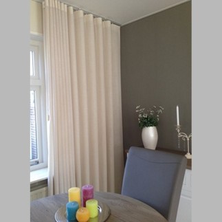 Curtain with wave pleat Cyprus White color H 240 x Br 2 x 100 cm