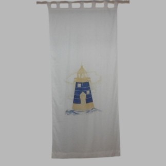 Curtain with lighthouse design curtain with loops 105 x 238 cm