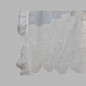 Elegant Arched Voile Curtain in Ecru with Ruffles and Lace