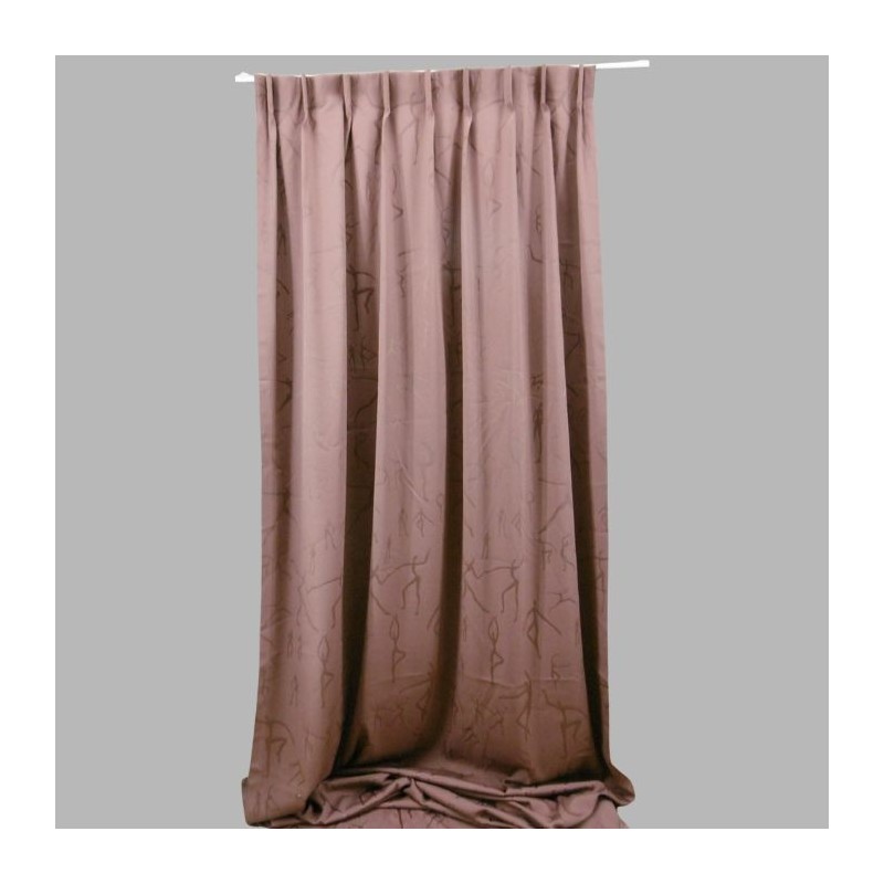 Brown Curtain with Dancing Figure Motif