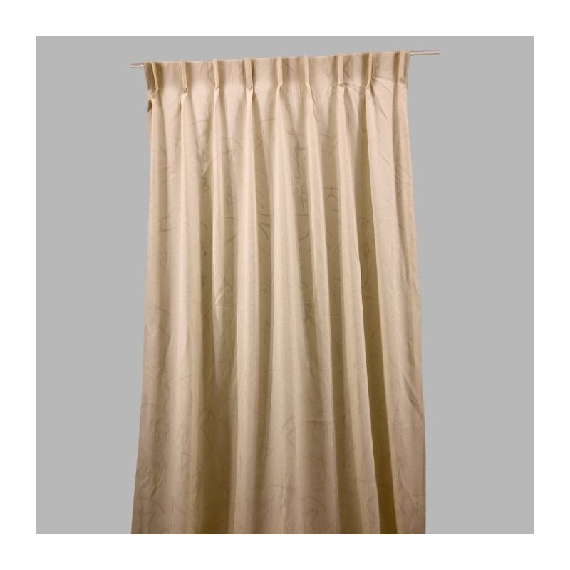 Ecru Gordijn met Dansend Figurenmotief – Showroommodel 1 Baan 285 cm Lang