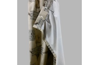 Rideau Beige Doublé avec Motif de Tulipes