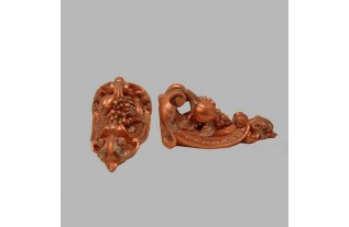 Console set concrete color bronze and copper