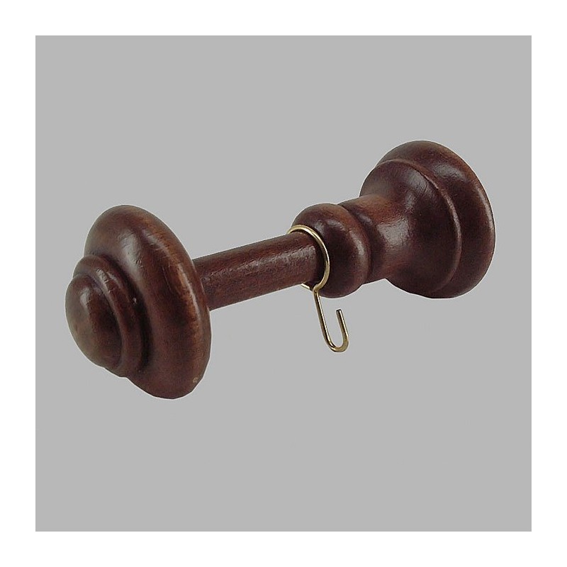 Retenue de rideau bois de noyer 16 cm par pièce Retenue de rideau bois de noyer 16 cm par pièce