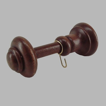 Curtain holdback walnut wood 16 cm per piece