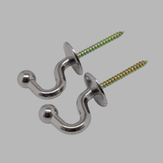 Crochets embrasse argent 40 x 30 mm 2 pcs.