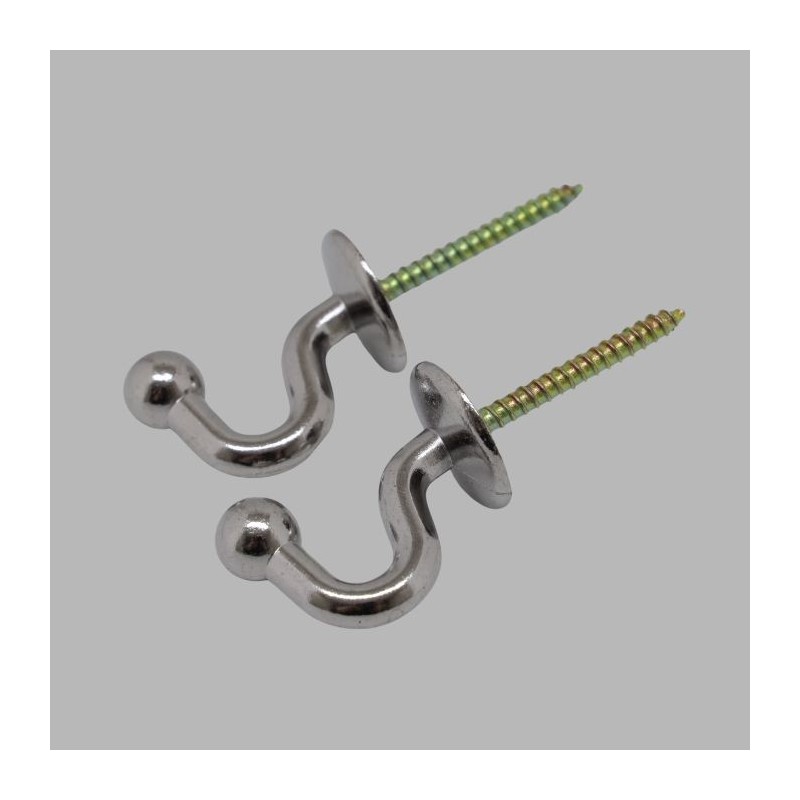 Embrasse hooks silver 40 x 30 mm 2 pcs. Embrasse hooks silver 40 x 30 mm 2 pcs.