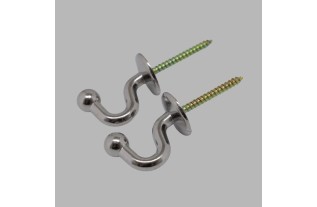 Crochets embrasse argent 40 x 30 mm 2 pcs.