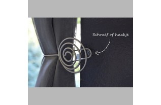 Curtain tie backs 110 x 60 mm nickel plated