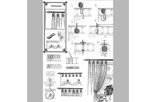 Support de rideau tirer de côté 110 x 60 mm noir