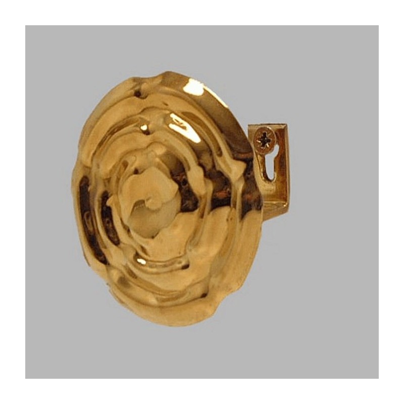 Embrassehaak Rosette messing 70 mm x 75 mm Embrassehaak Rosette messing 70 mm x 75 mm