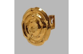 Curtain holdback Rosette brass 70 mm x 75 mm