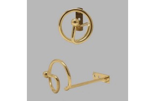 Swagholder Spiral brass 55 mm length 14 cm 2 pieces