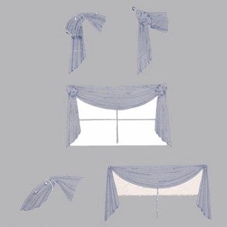 Drapeerhaak Spiraal messing 55 mm lengte 14 cm 2 stuks